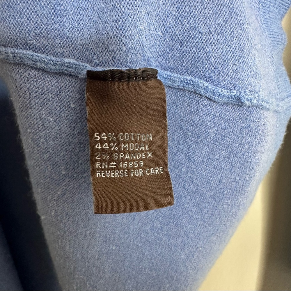 J. McLaughlin Blue Open Front Cardigan Cotton Blend size Small - Picture 4 of 5